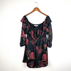 Cupcakes & Cashmere Off Shoulder Floral Mini Dress